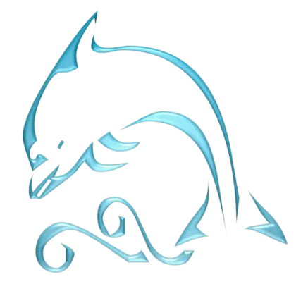Blue Dolphin Tribal Art Design