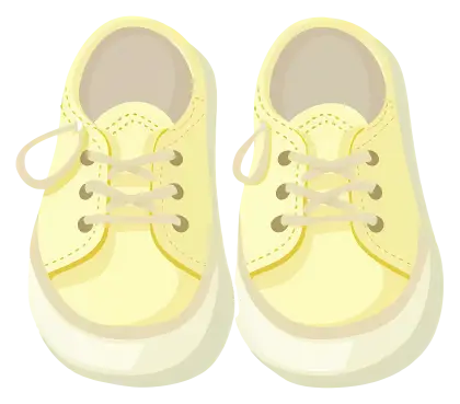 Yellow Baby Shoes Illustration