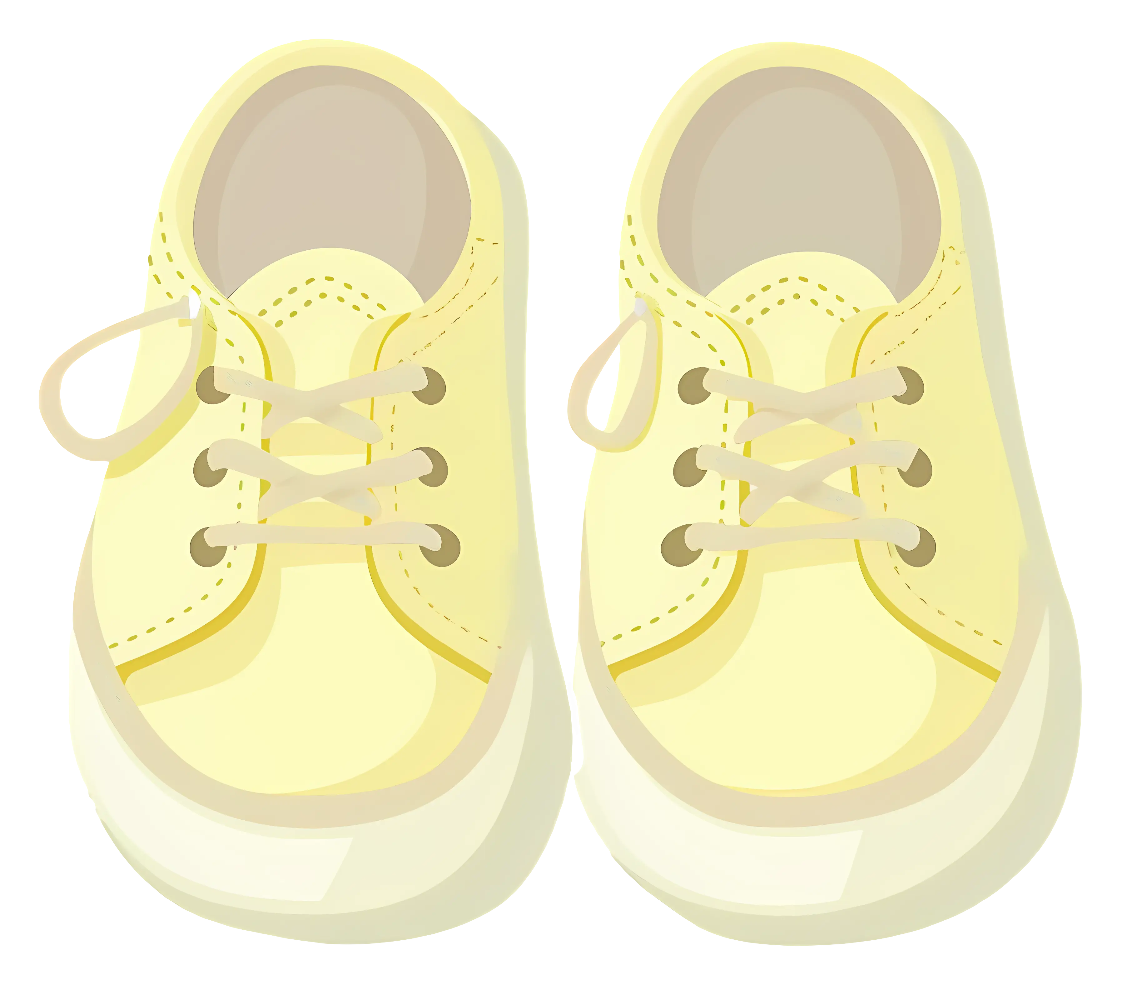 Yellow Baby Shoes Illustration