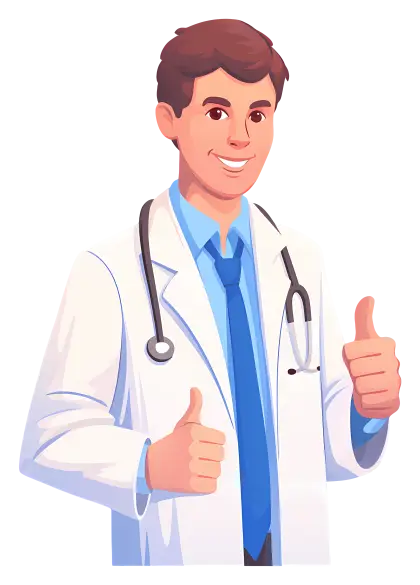 Doctor Giving Thumbs Up Illustration