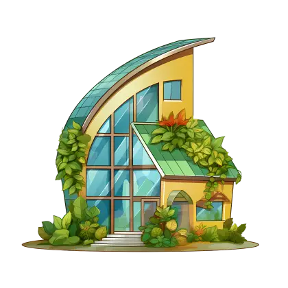 Eco-Friendly Modern House with Greenery