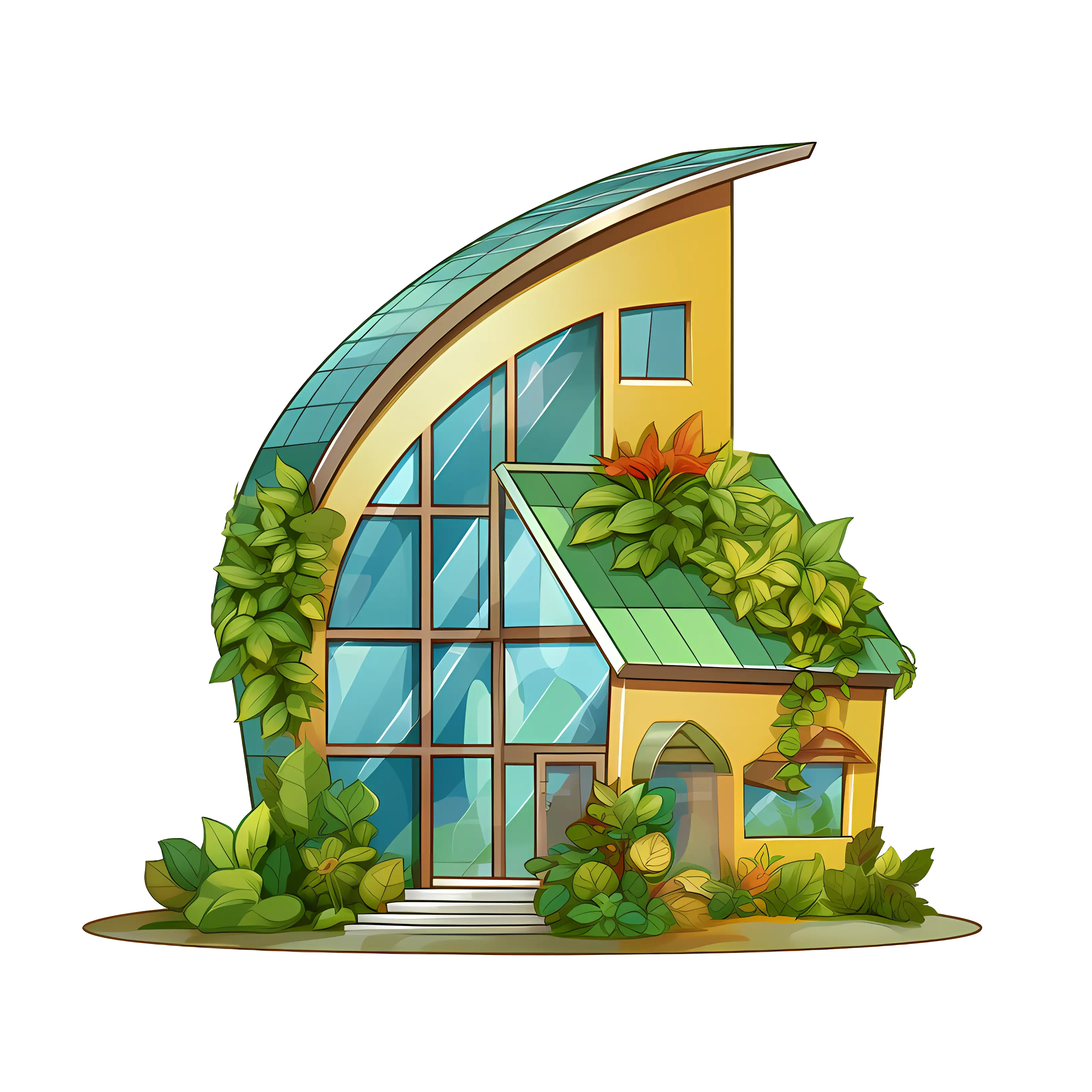 Eco-Friendly Modern House with Greenery