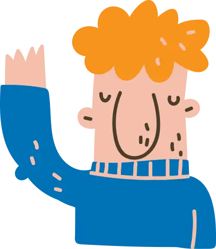 Cartoon Person Waving