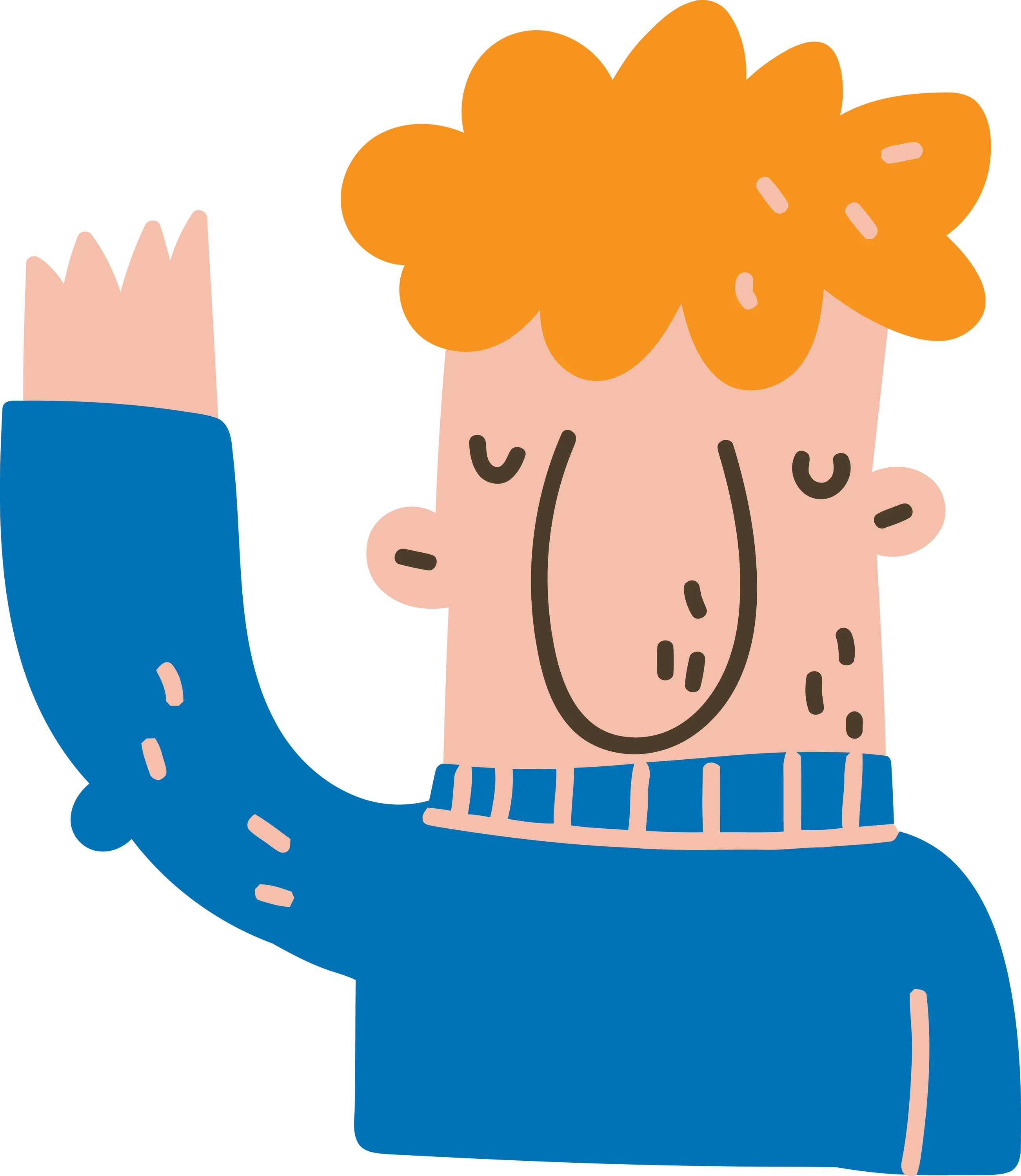Cartoon Person Waving