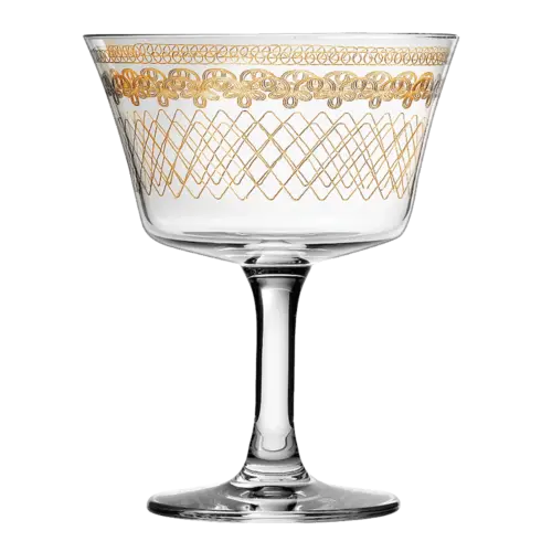 Decorative Goblet with Golden Rim