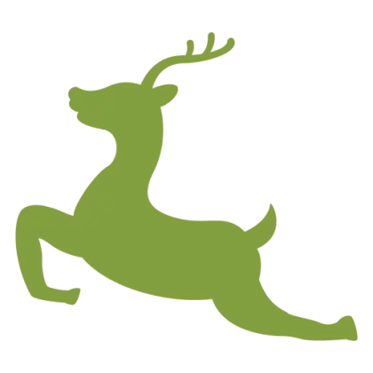 Green Deer Silhouette Illustration