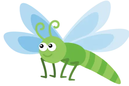 Green Cartoon Insect Illustration
