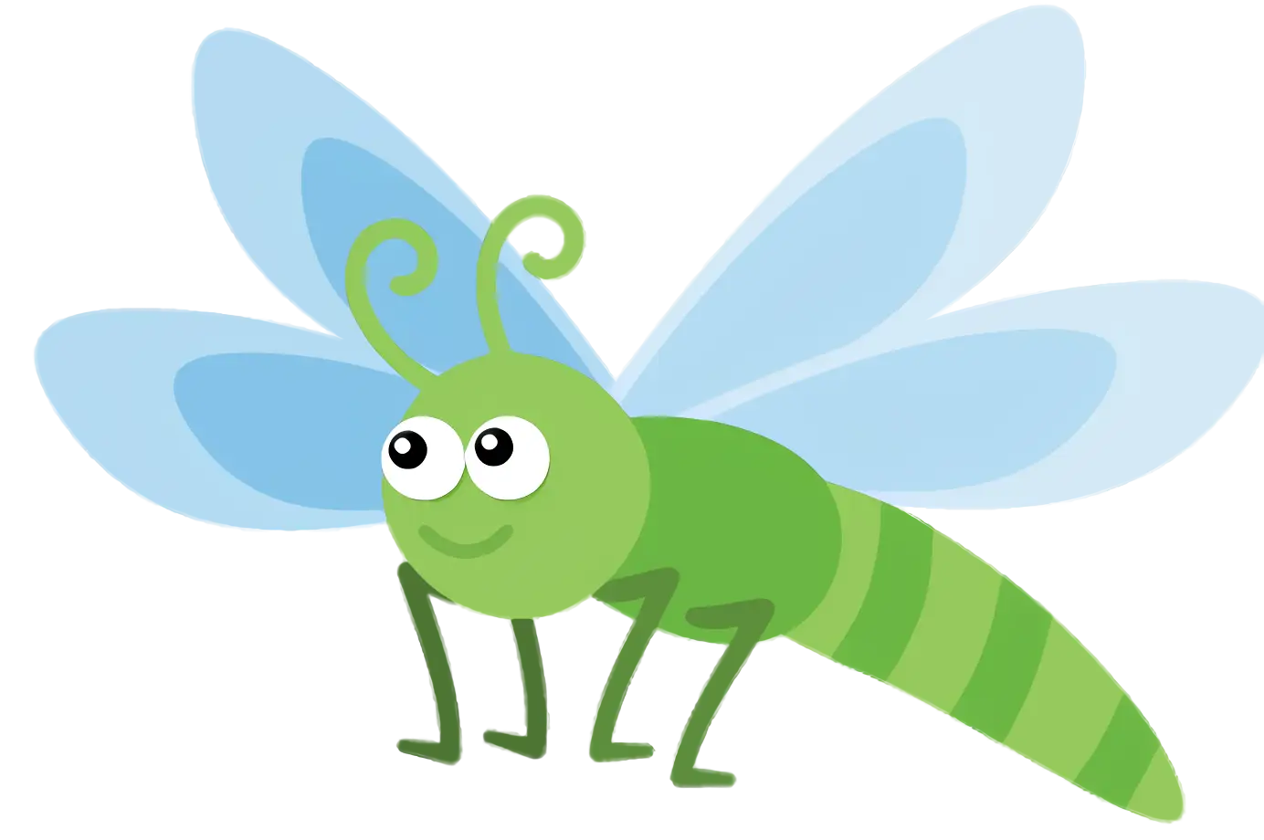 Green Cartoon Insect Illustration