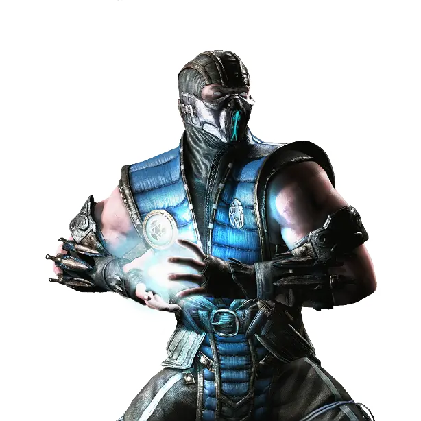 Blue-Armored Fighter with Ice Powers
