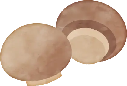 Brown Mushrooms Illustration