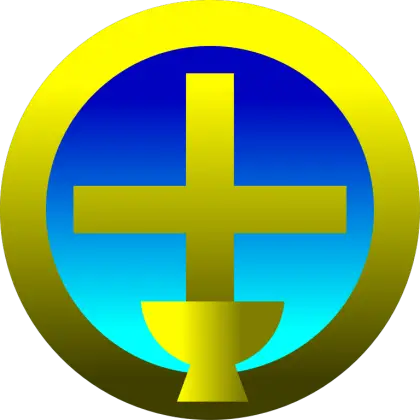 Religious Cross and Chalice Symbol