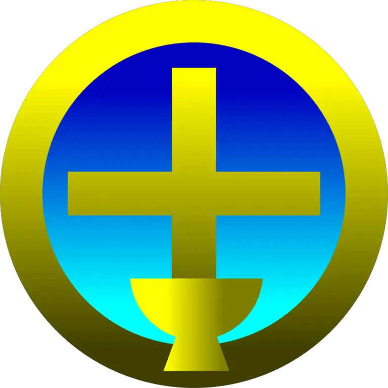 Religious Cross and Chalice Symbol