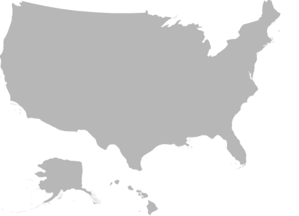 Gray USA Map Outline