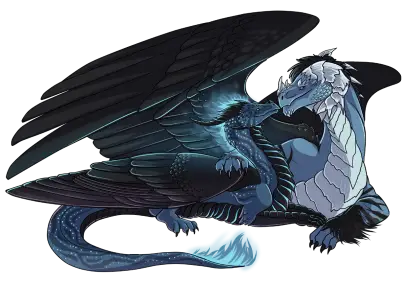 Blue Dragon in Fantasy Art Style