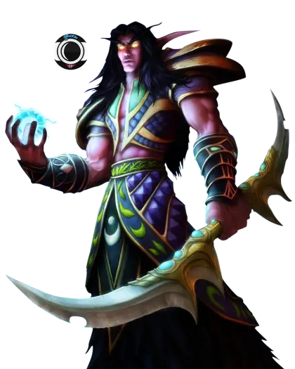 Fantasy Warrior Character with Weapons