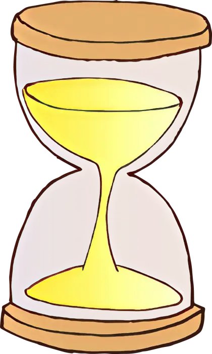 Hourglass with Flowing Yellow Sand