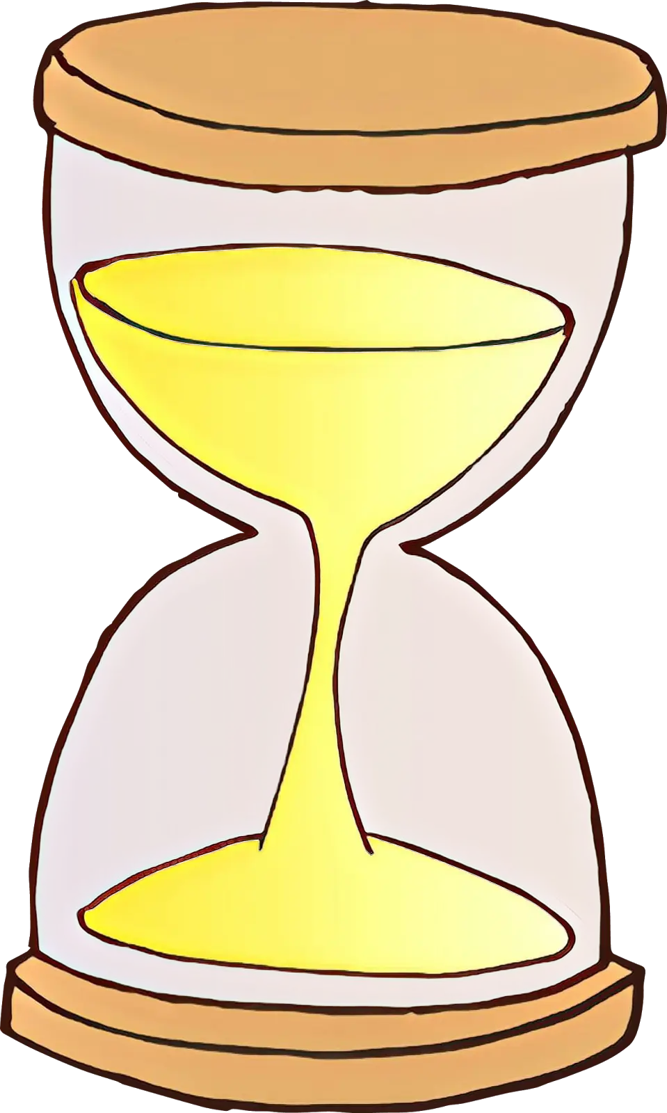 Hourglass with Flowing Yellow Sand