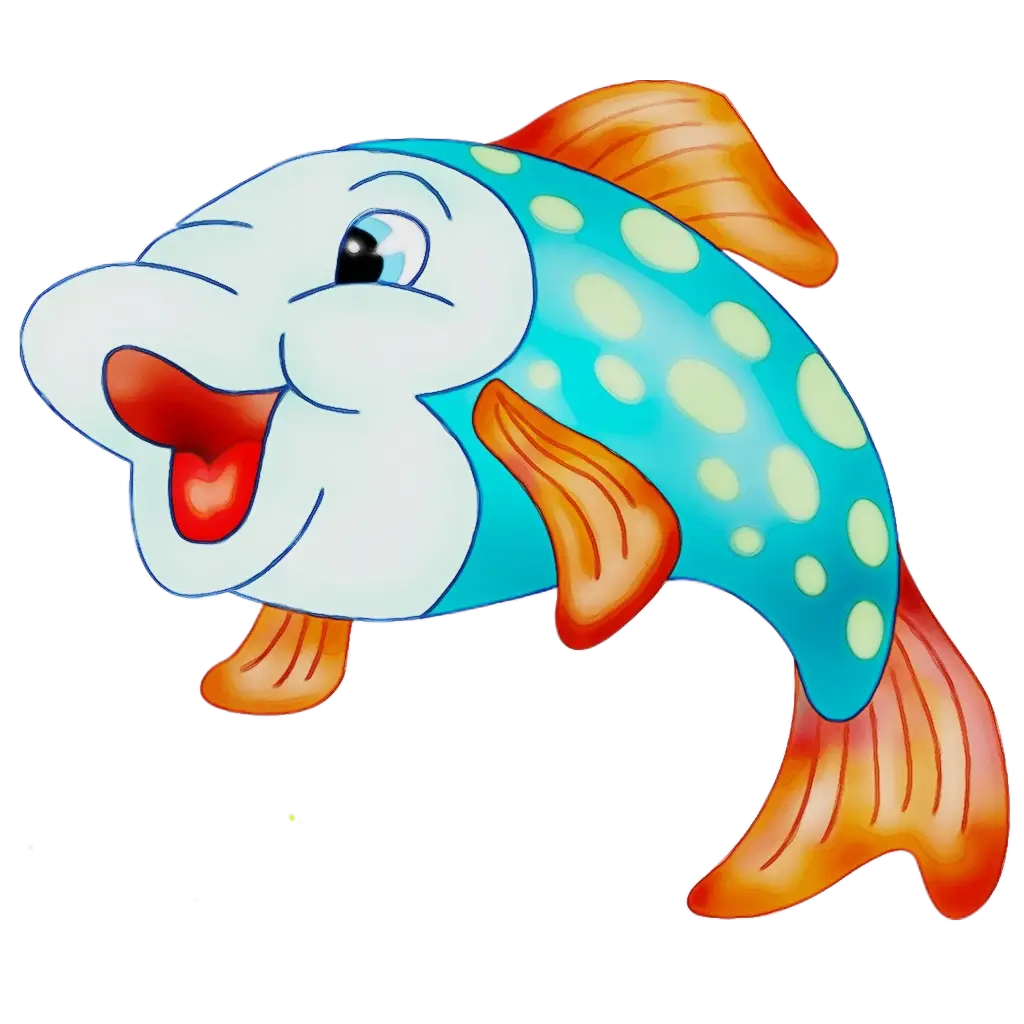 Playful Cartoon Fish Illustration