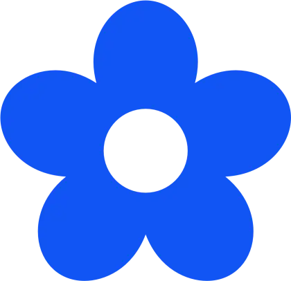 Abstract Blue Flower Icon