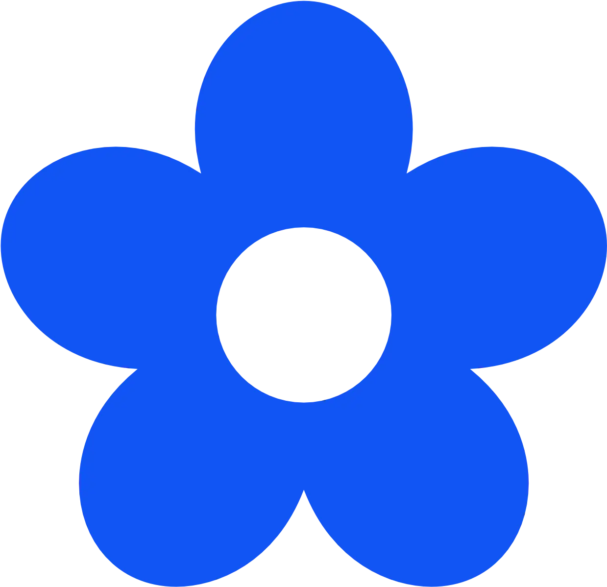 Abstract Blue Flower Icon