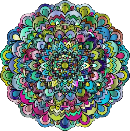 Colorful mandala art design