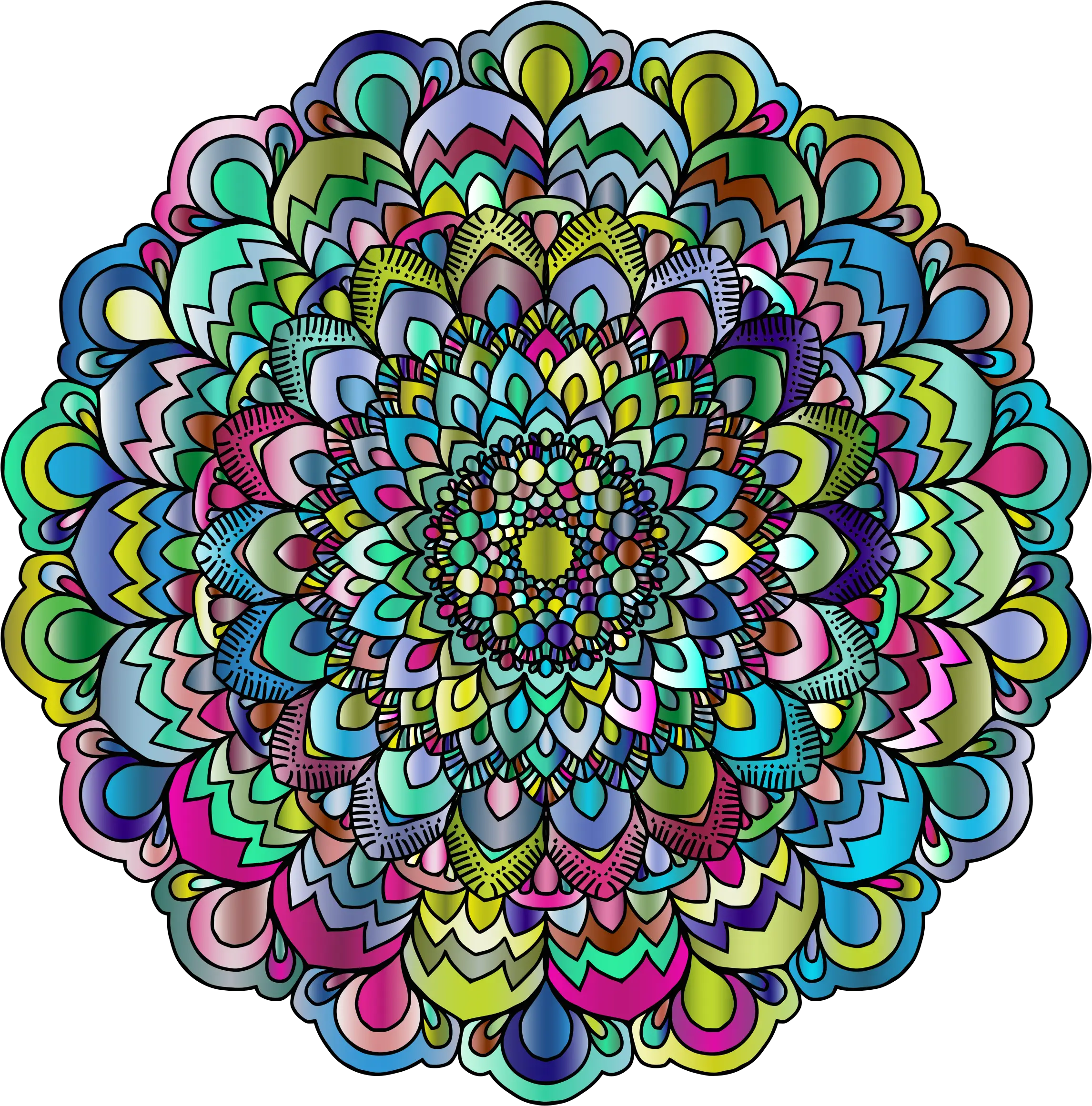 Colorful mandala art design