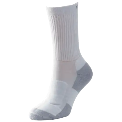 White Sock with Grey Accents