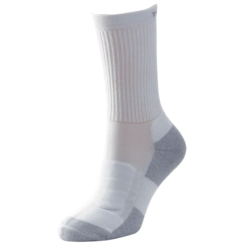 White Sock with Grey Accents
