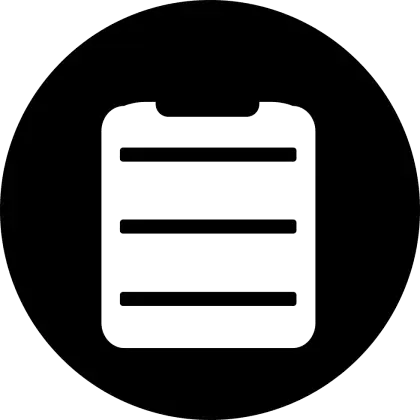 Black Clipboard Icon Design