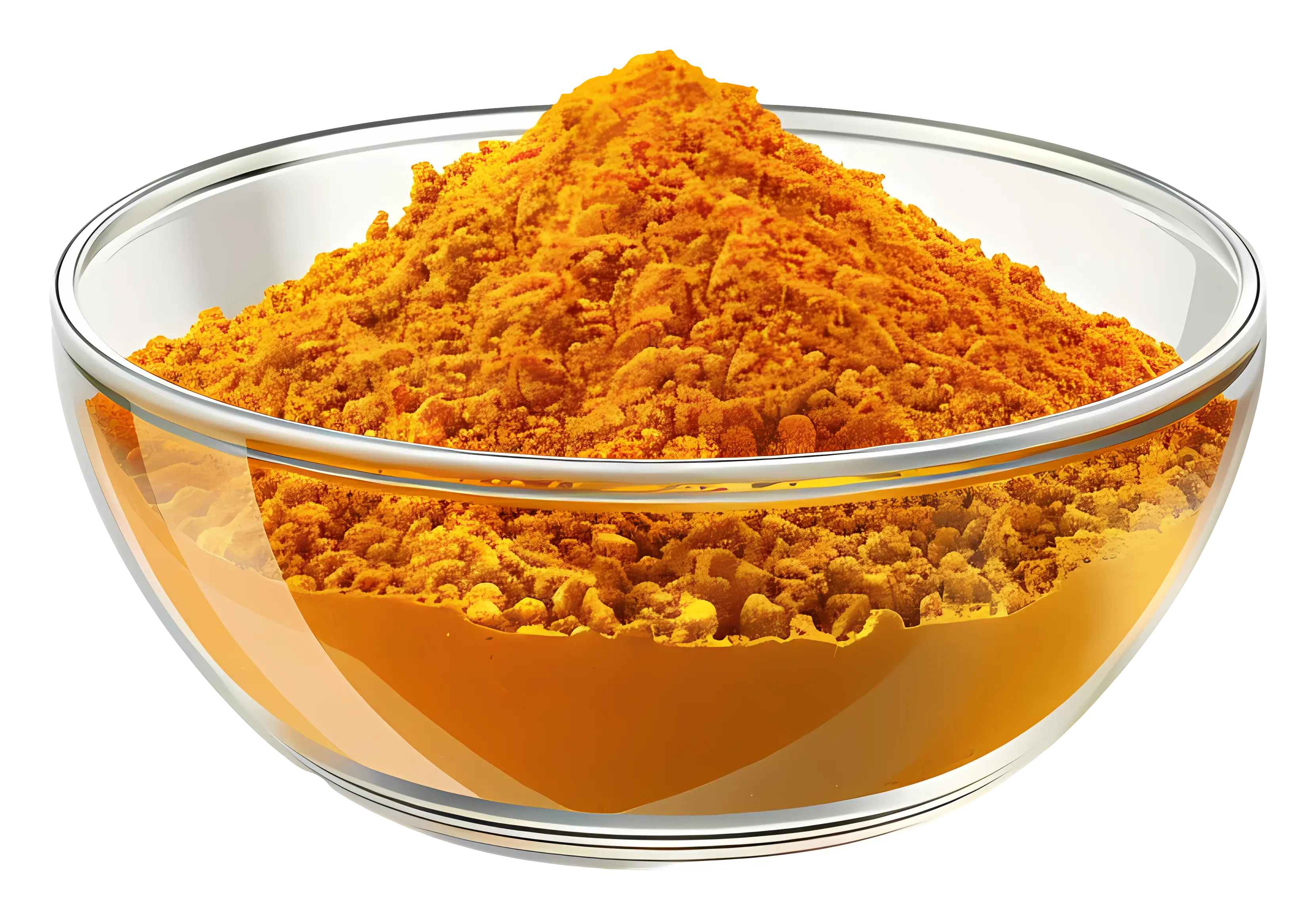 Turmeric Powder in Glass Bowl