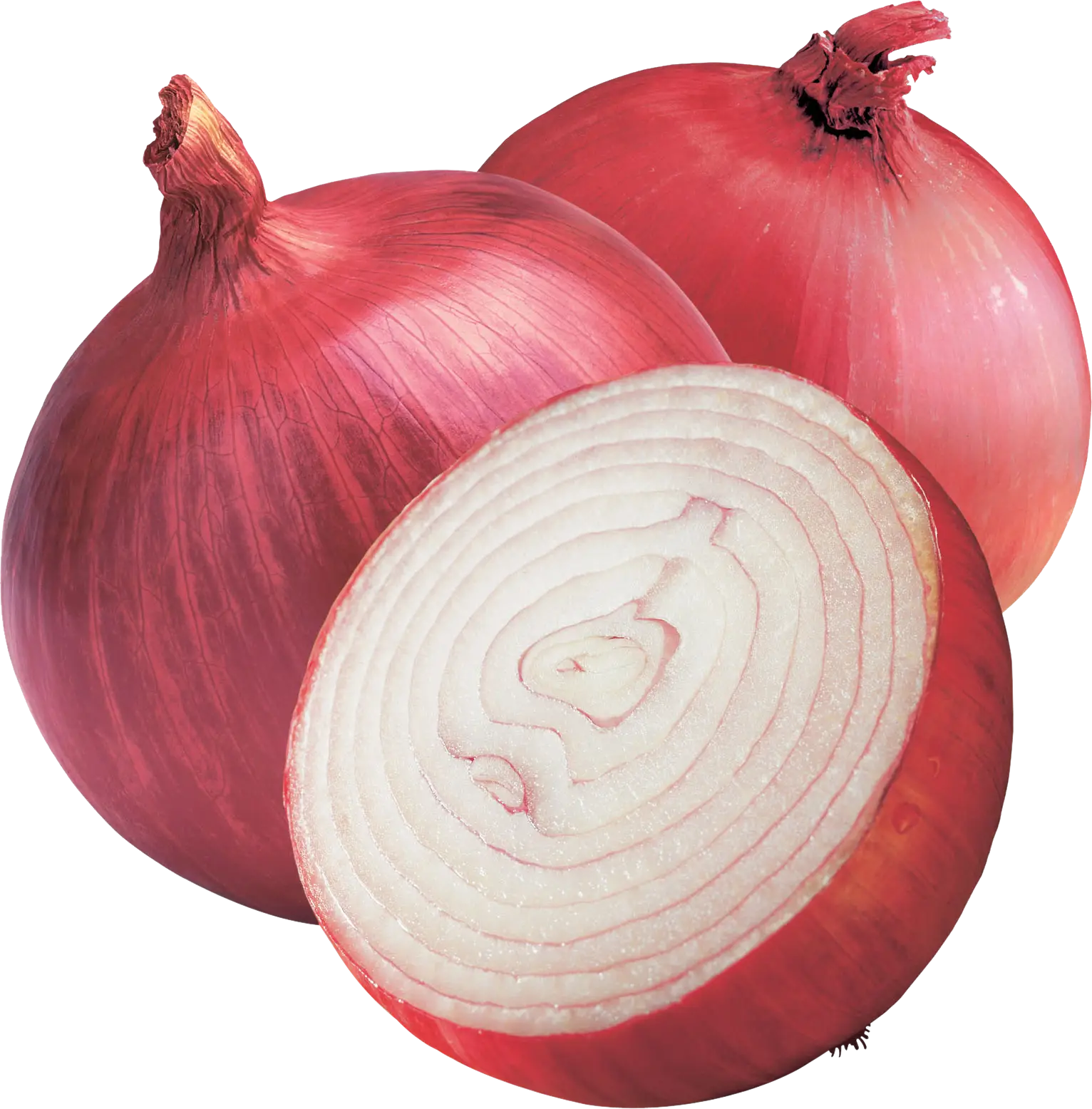 Sliced and Whole Red Onions