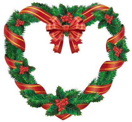 Christmas Wreath with Red Ribbon