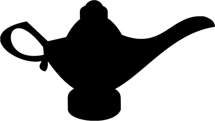 Silhouette of a Magic Lamp
