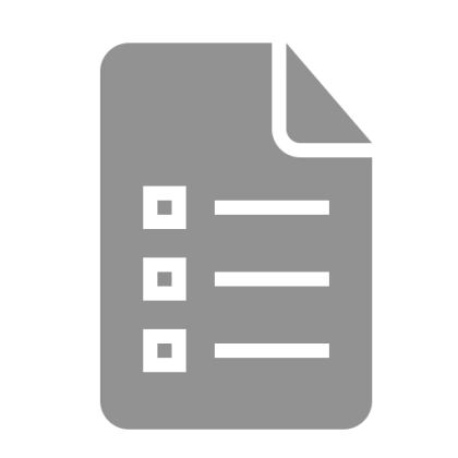Gray Checklist Icon for Organization