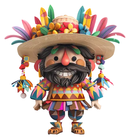 Colorful Festive Character