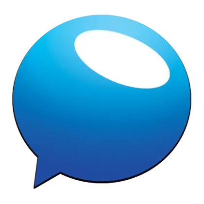Blue Speech Bubble Icon for Chat Communication