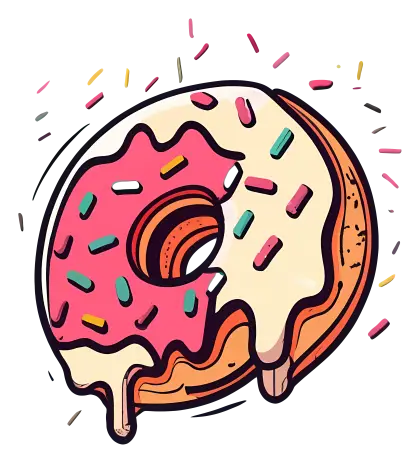 Colorful Donut with Sprinkles