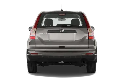 Compact Silver Car Rear View