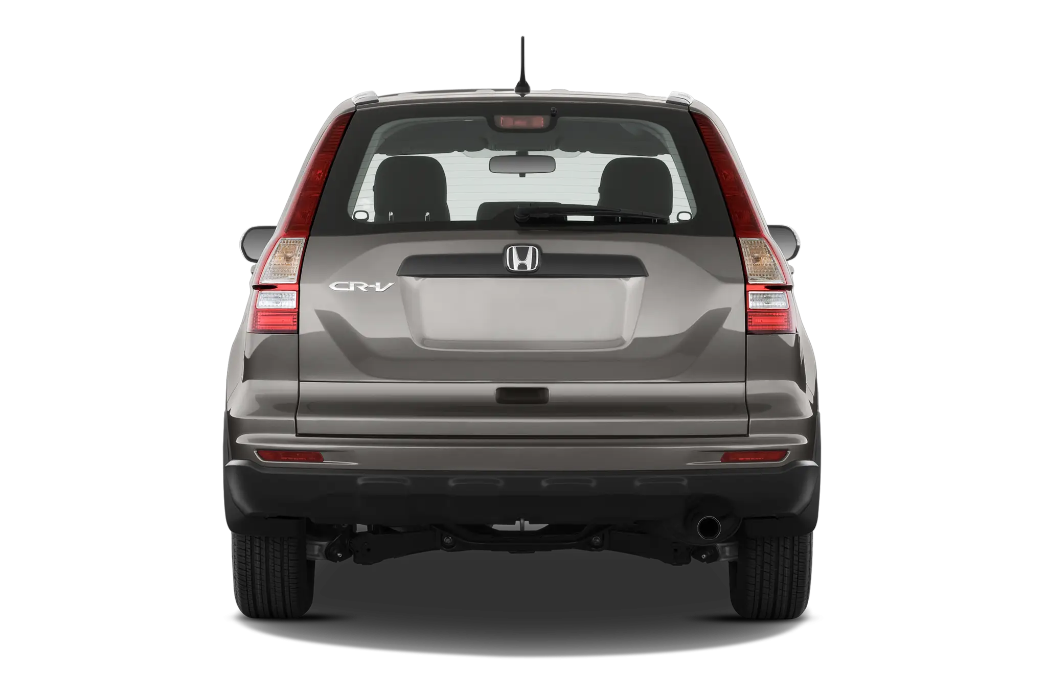 Compact Silver Car Rear View