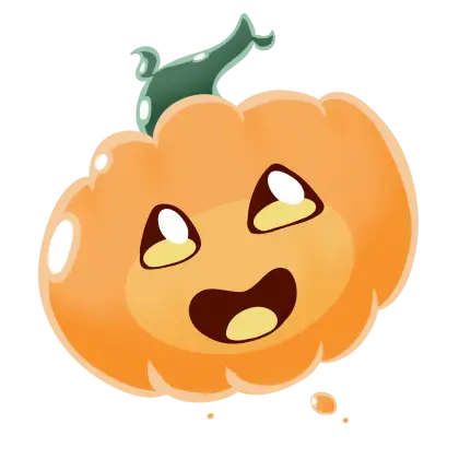 Happy Cartoon Pumpkin Illustration
