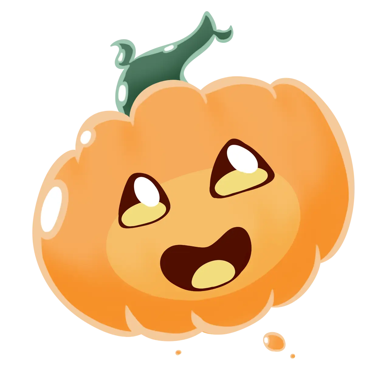 Happy Cartoon Pumpkin Illustration