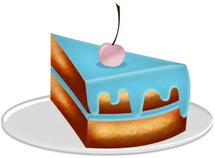 Delicious Cake Slice with Cherry