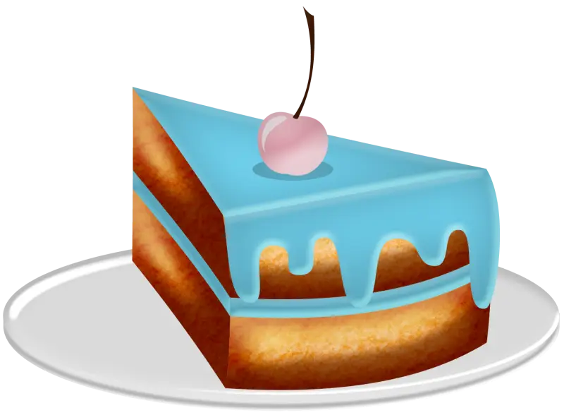 Delicious Cake Slice with Cherry