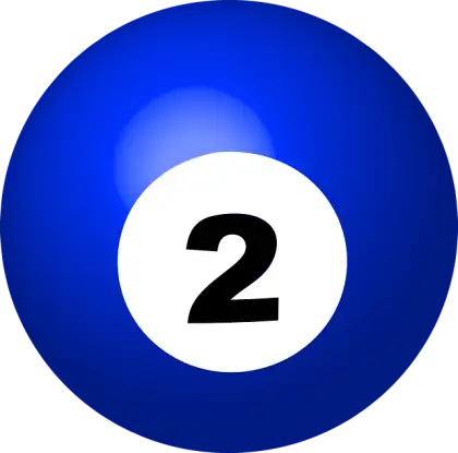Blue Number 2 Ball