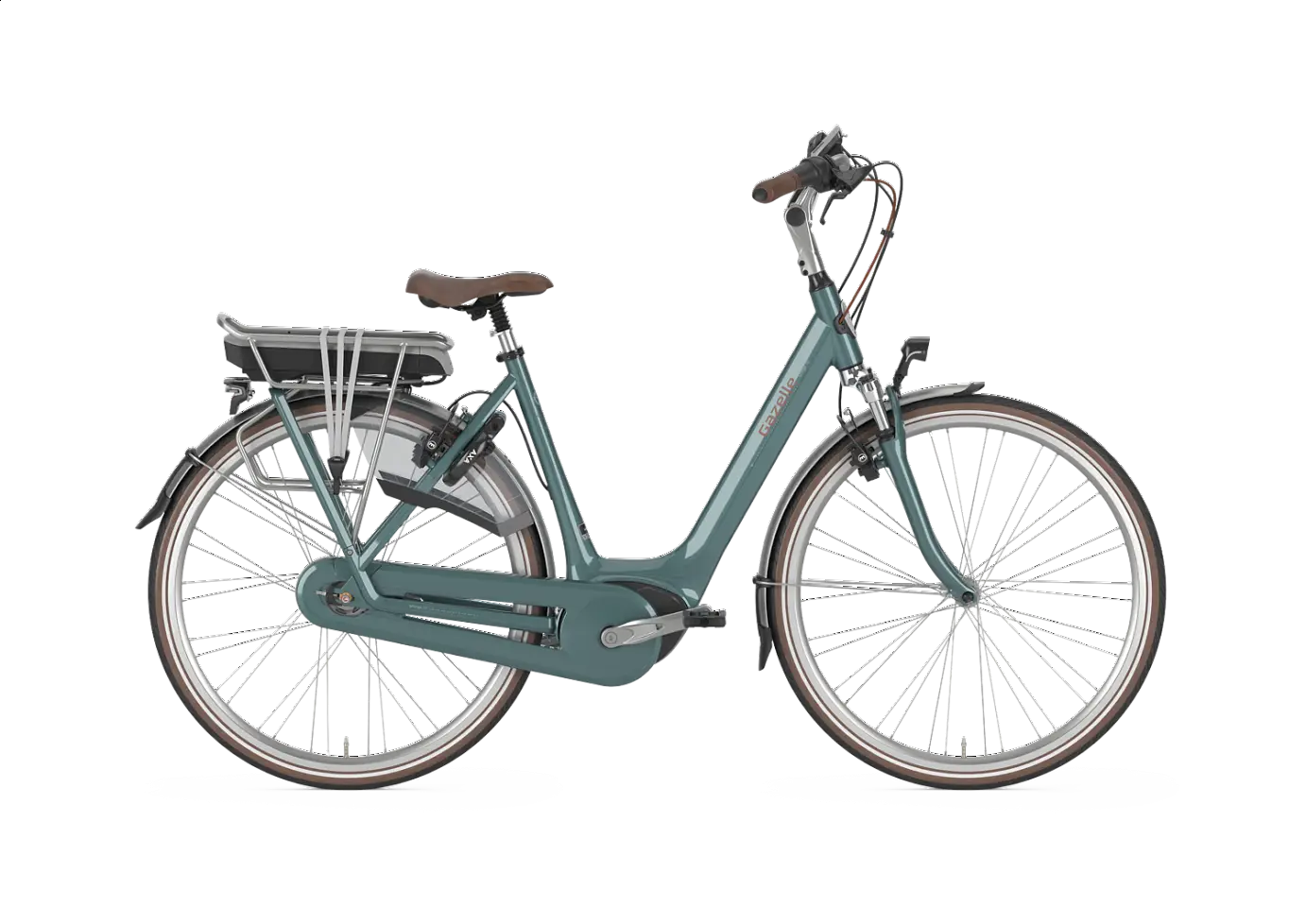 Teal Bicycle for Urban Commuting