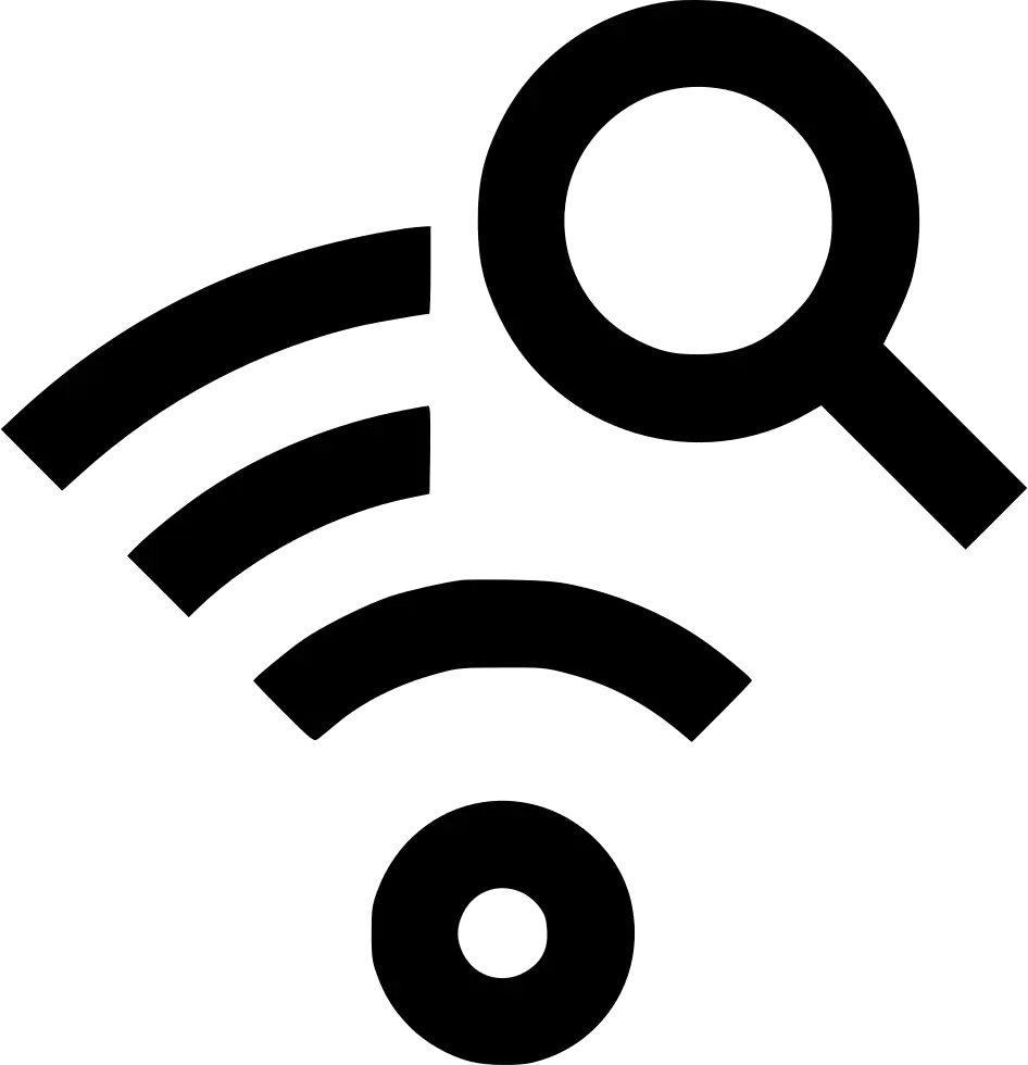 Black Wi-Fi Signal Search Icon