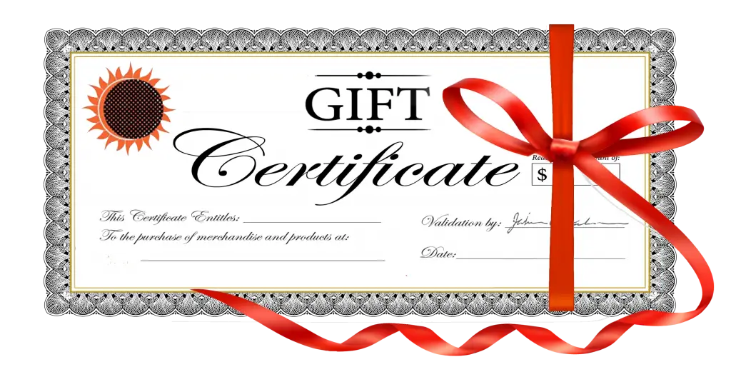 Gift Certificate with Red Ribbon