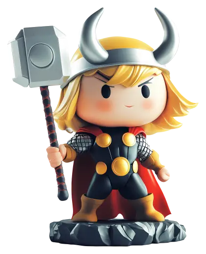 Female Warrior with Hammer and Helmet