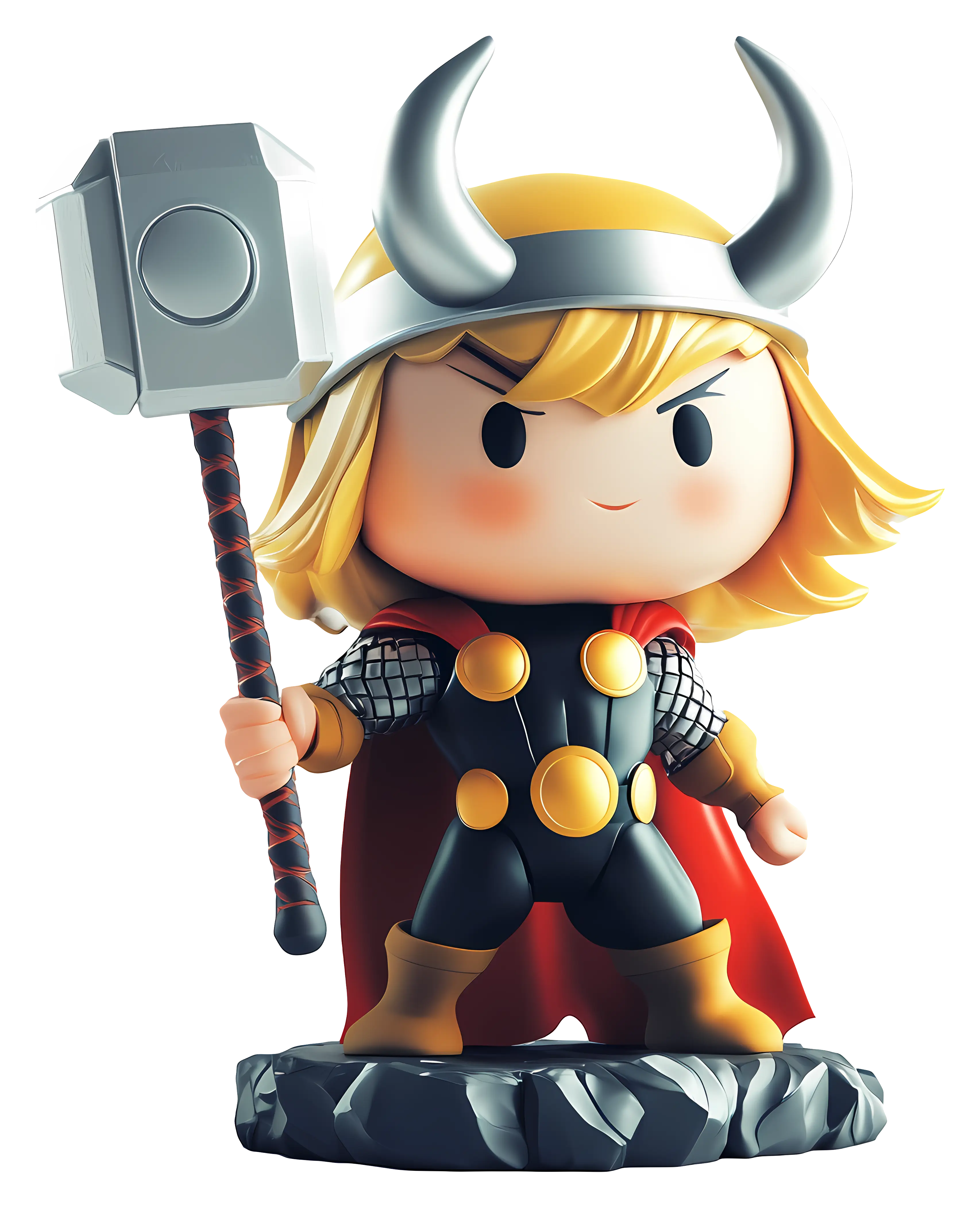 Female Warrior with Hammer and Helmet