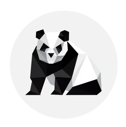 Geometric Panda Illustration